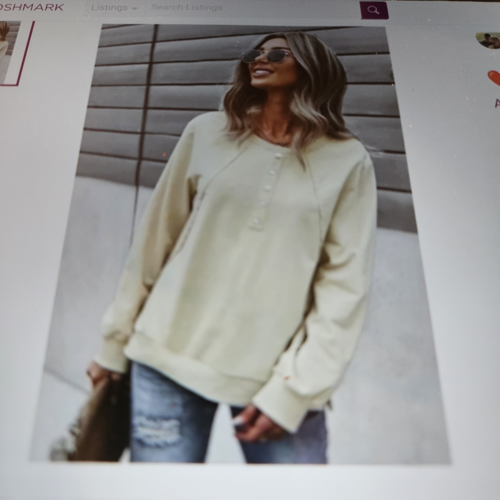 Chic Cream Button-Up Top